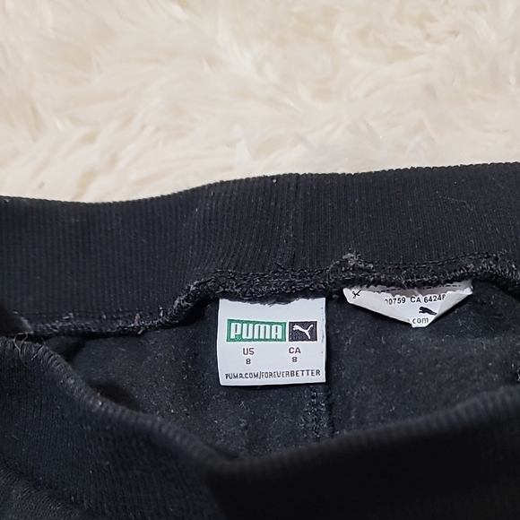 Puma, Boy's Black Jogging pants, size 8 - Picture 2 of 5